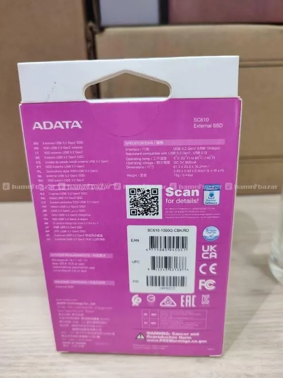 ADATA SC610 EXTERNAL SSD 1TB FOR SALE  2