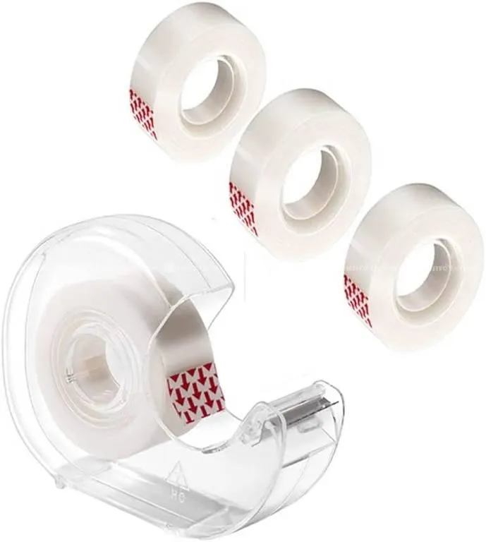 Cello Tape with Dispenser with Clear Tapes (18 mm 2