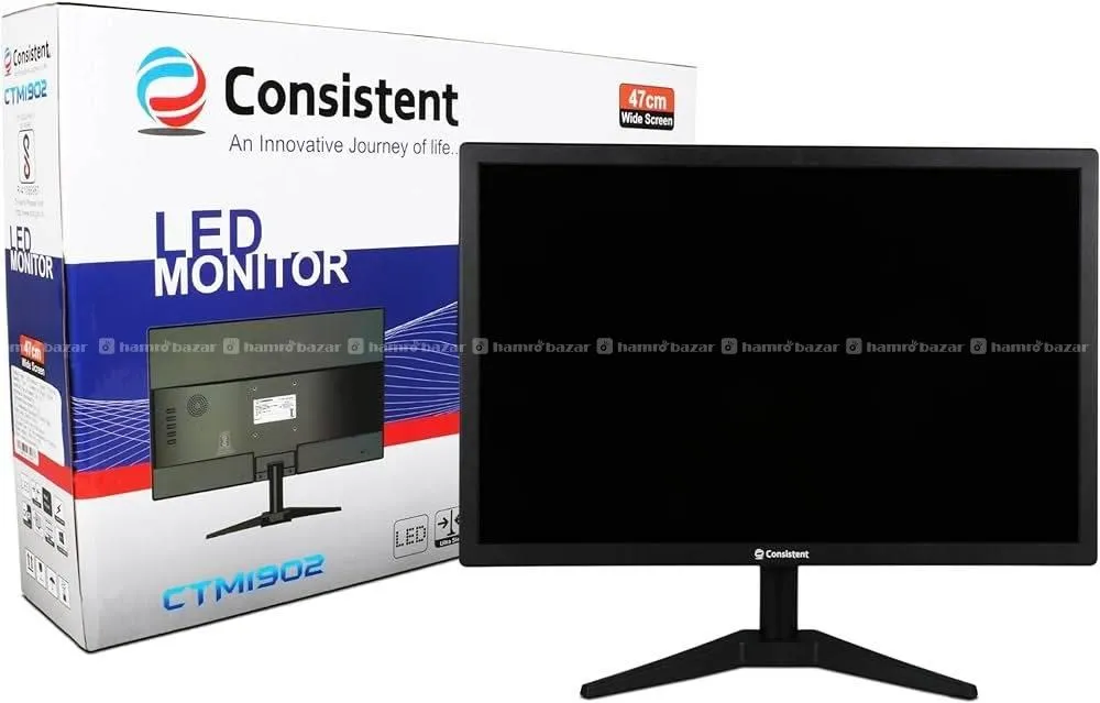 Consistent LED Monitor 19 inch with vga HDMI Port for Rs.5100 - Hamrobazar