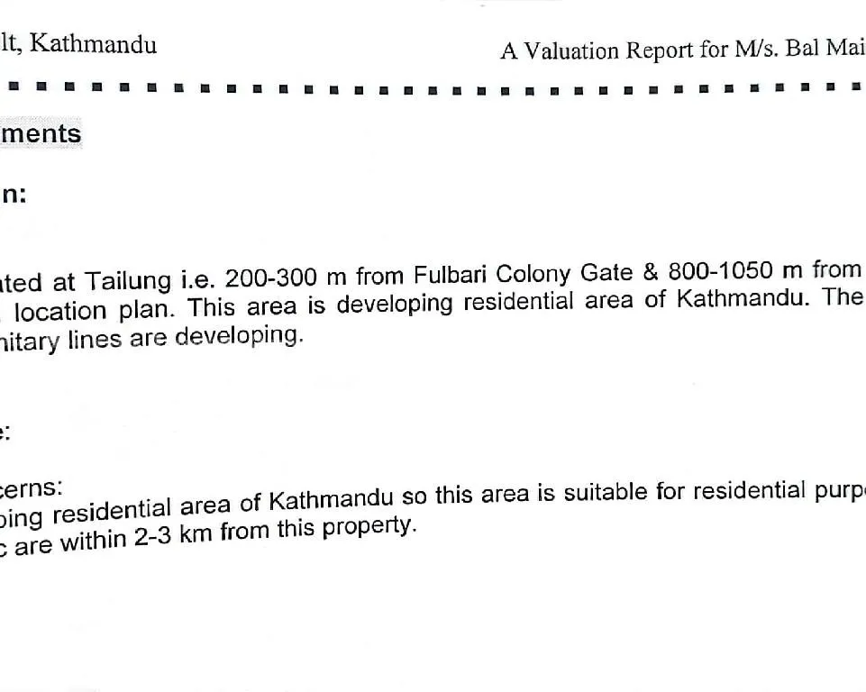 Land for sale @ Budalinkantha Fulbari colony 2