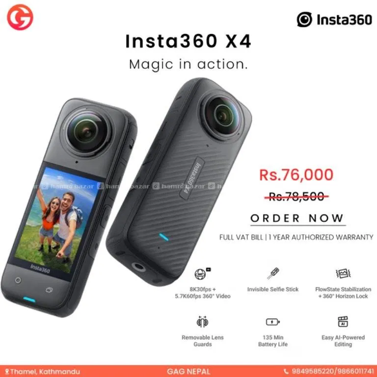 Insta360 X4 8k Action Camera (Authorized Reseller) 1