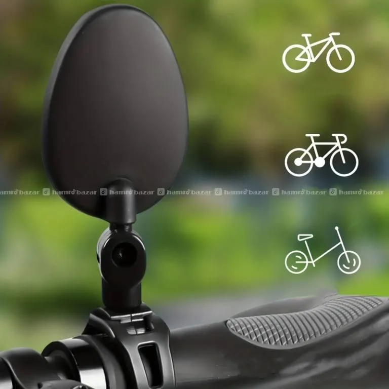 Bike Mirror Oval 360 Degree Adjustable& Rotatable 3
