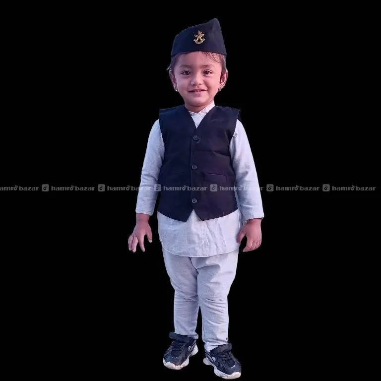 Citadel Kids Premium Daura Suruwal Aaskot Topi Set 3