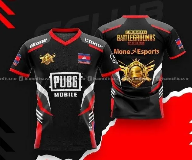 PUBG Jersey In Nepal, Custom Esport Jersey Print 1