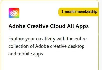 Adobe Creative Cloud 1 Month On your Mail for Rs.999 - Hamrobazar
