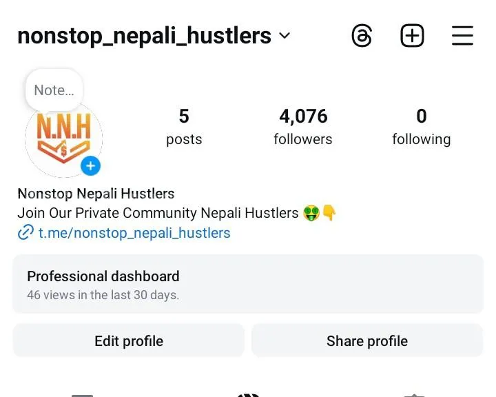 Instagram Page for Sale 2