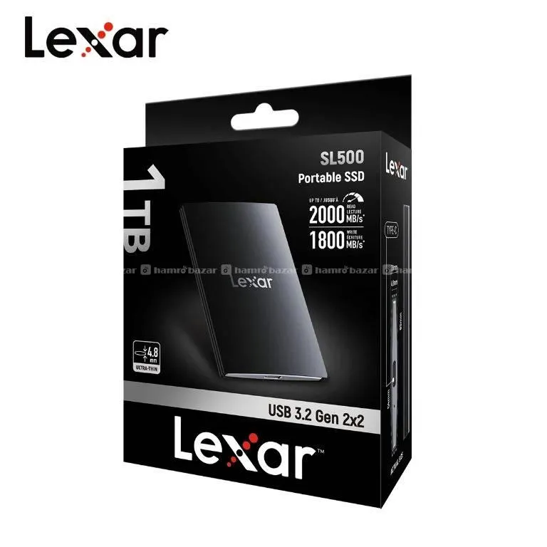 Lexar 1TB External SSD SL500, 2000mbps, Type C 2