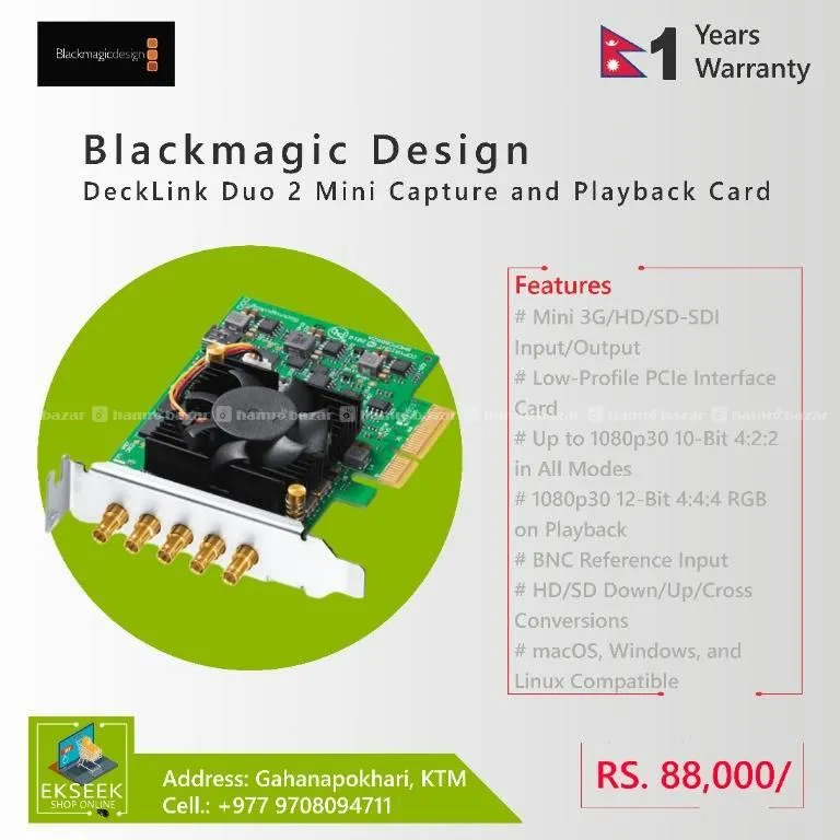 Blackmagic Design DeckLink Duo 2 Mini Capture and 