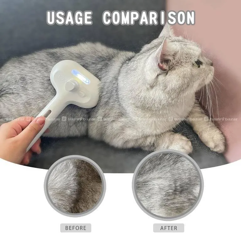 Rechargeable Water Spray Pet Grooming Brush Comb  3