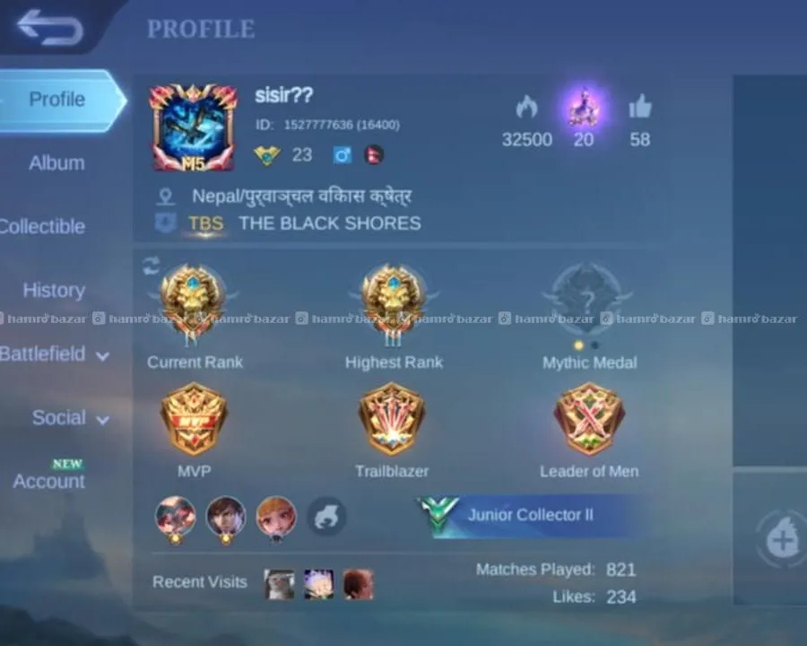 Buy Mobile legend id available in Nepal - Hamrobazar