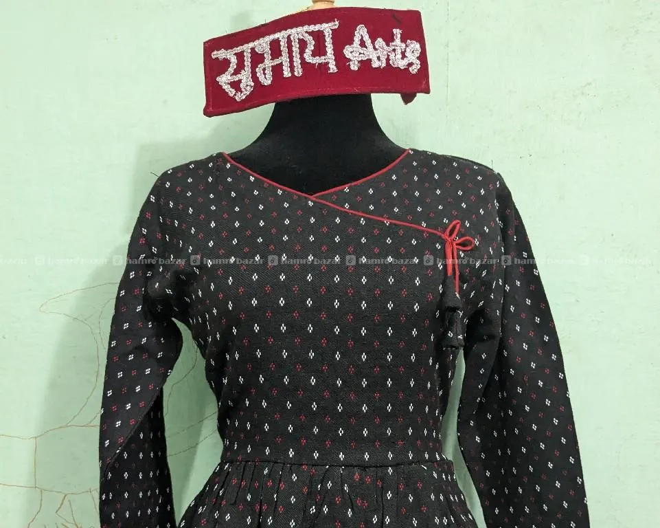 Modern newari dress in frock design for Rs.2200 - Hamrobazar