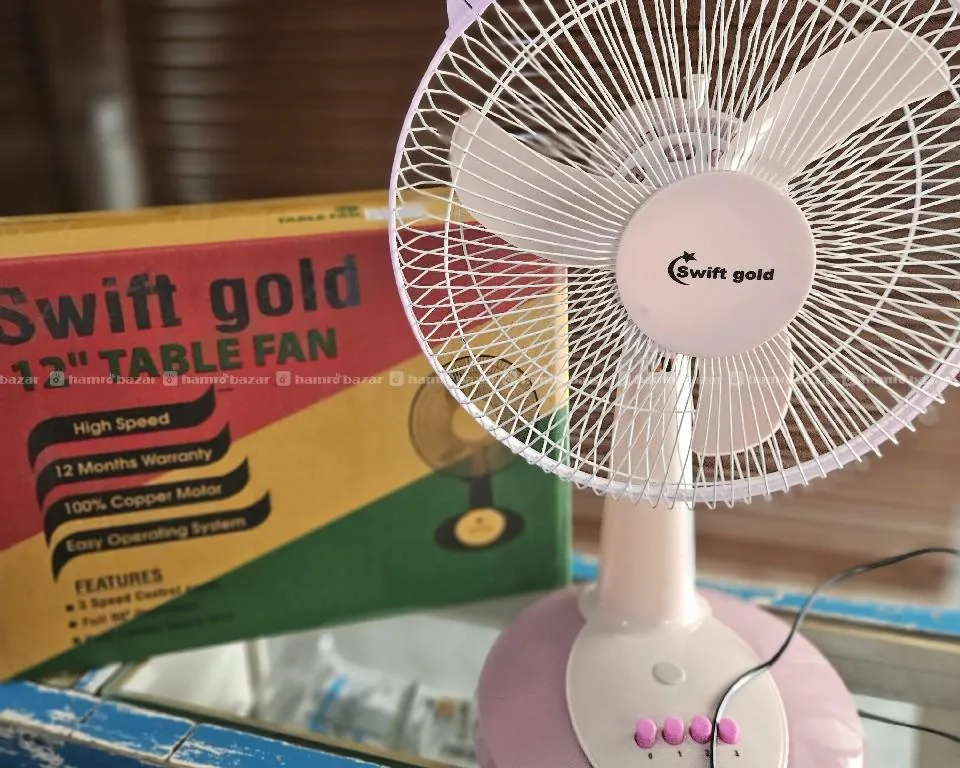 swift gold 12 inch high speed table fan 2