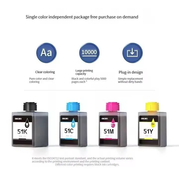 Deli 511C/M/Y/k 65ml+150ml inkjet printer ink set for Rs.2100 - Hamrobazar