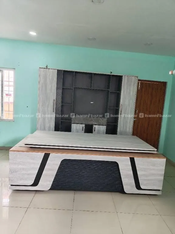 Director table and back cabinet office set