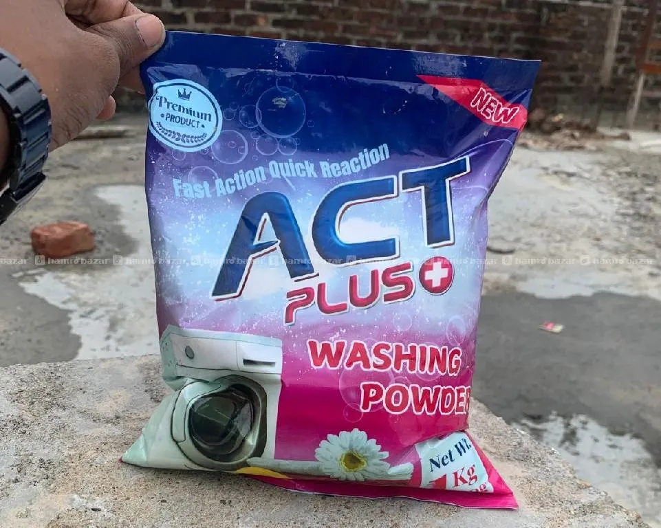Act plus washing powder 🤩 for Rs.90 - Hamrobazar