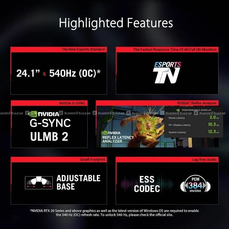 ASUS ROG Swift Pro 520hz TN FHD 0.2ms Monitor  4