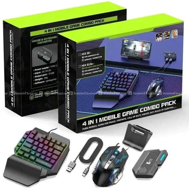 4 in 1 Gaming Keyboard Mouse Converter combo Phone 1