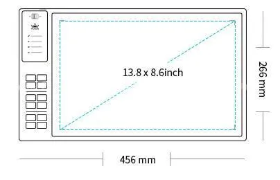 HUION WH1409 V2 Wireless Extra Large Tablet 4