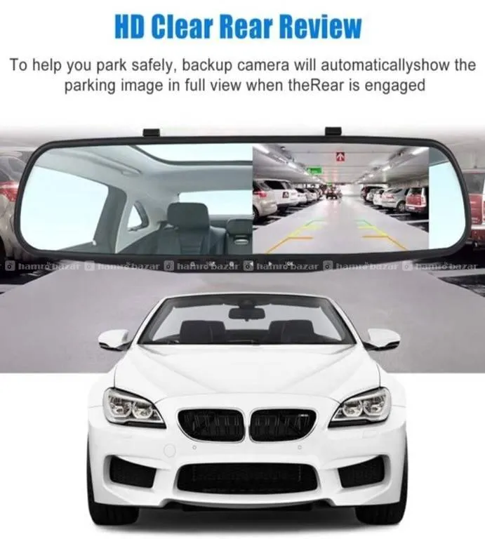 Vehicle Blackbox DVR Car Mirror Camera 1080P Dual 6