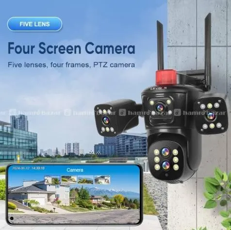 VISION 4K Multi Lens 4 Screen 360 degree PTZCamera