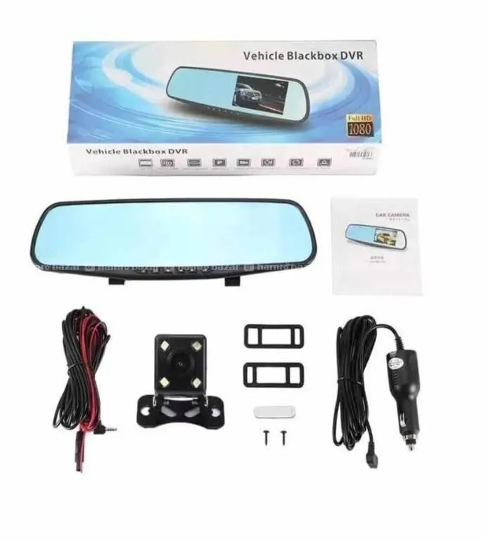 Vehicle Blackbox DVR Car Mirror Camera 1080P Dual 2