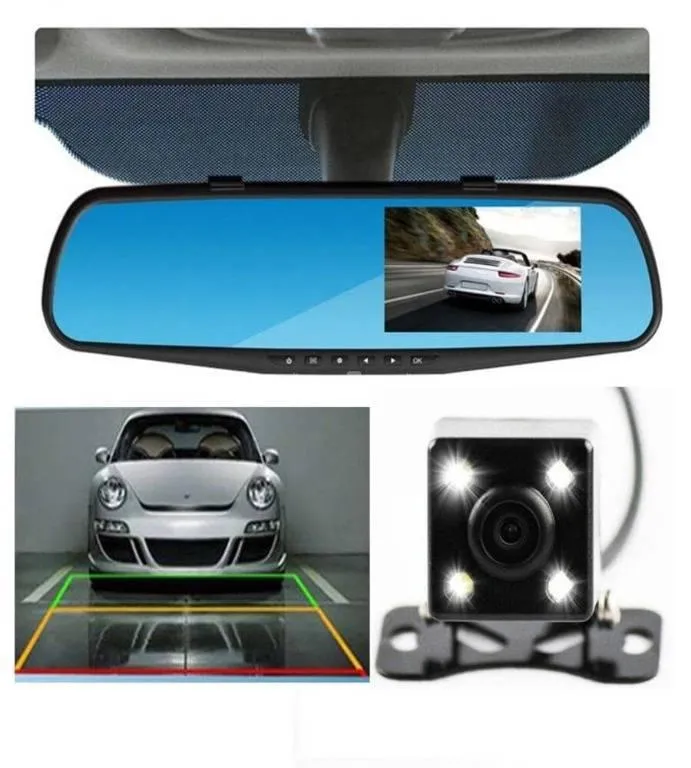 Vehicle Blackbox DVR Car Mirror Camera 1080P Dual 1