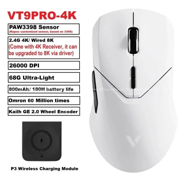 Rapoo VT90Pro Wireless Gaming Mouse Adjustable DPI 1