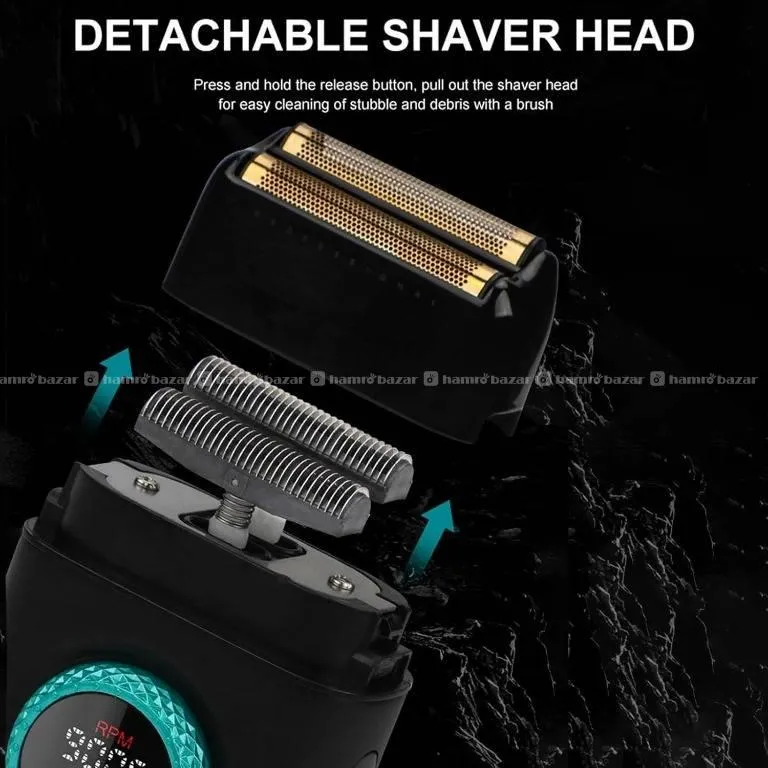 VGR 377 Men’s Electric Foil Shaver Titanium Foils 2