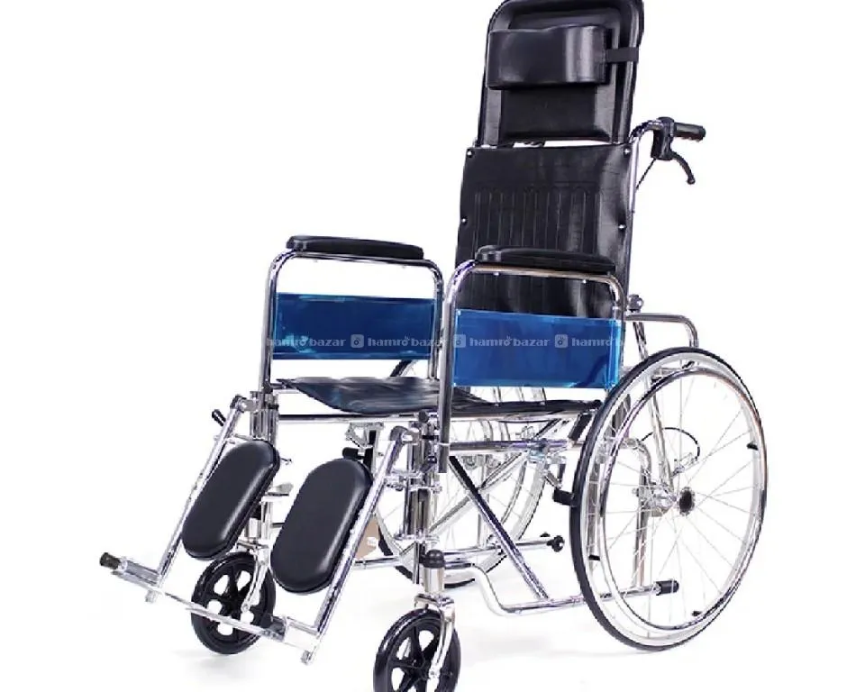 Deluxe Reclining Wheelchair with Commode 2