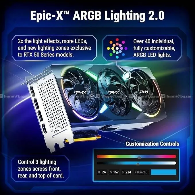 PNY NVIDIA GeForce RTX™ 5070 Ti Epic-X™ ARGB OC 3