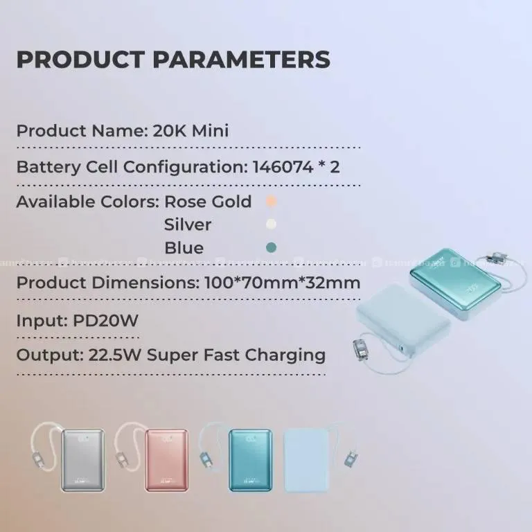 Ultima Boost 20K Mini 20000mAh Powerbank | 22.5W F 6