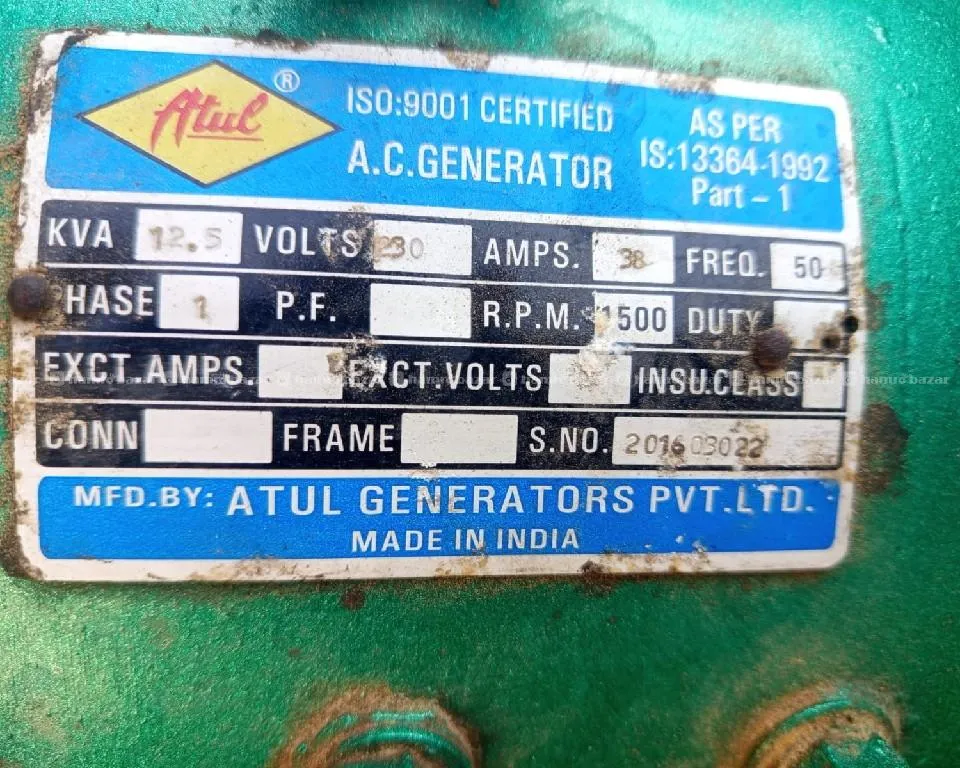 12.5 KVA pumf set generator 2