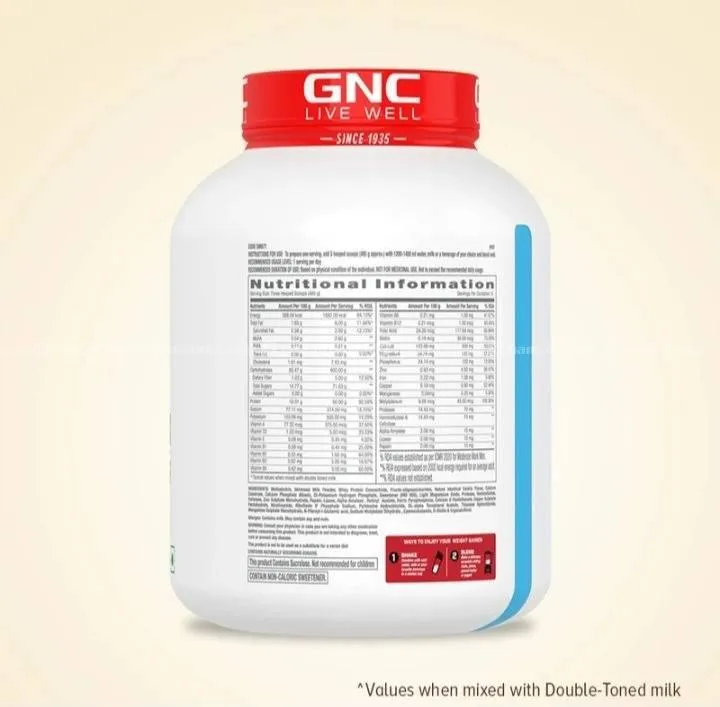 GNC Pro Weight Gainer 3kg – Flavored 2