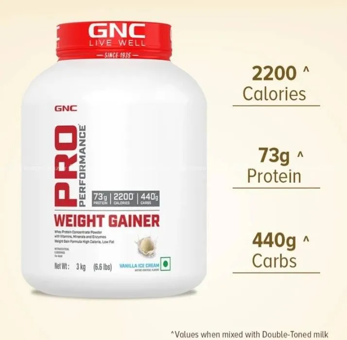 GNC Pro Weight Gainer 3kg – Flavored 3