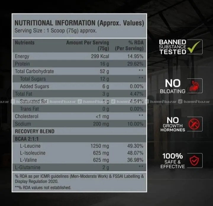 Real Mass Gainer 1 kg flavoured. 3
