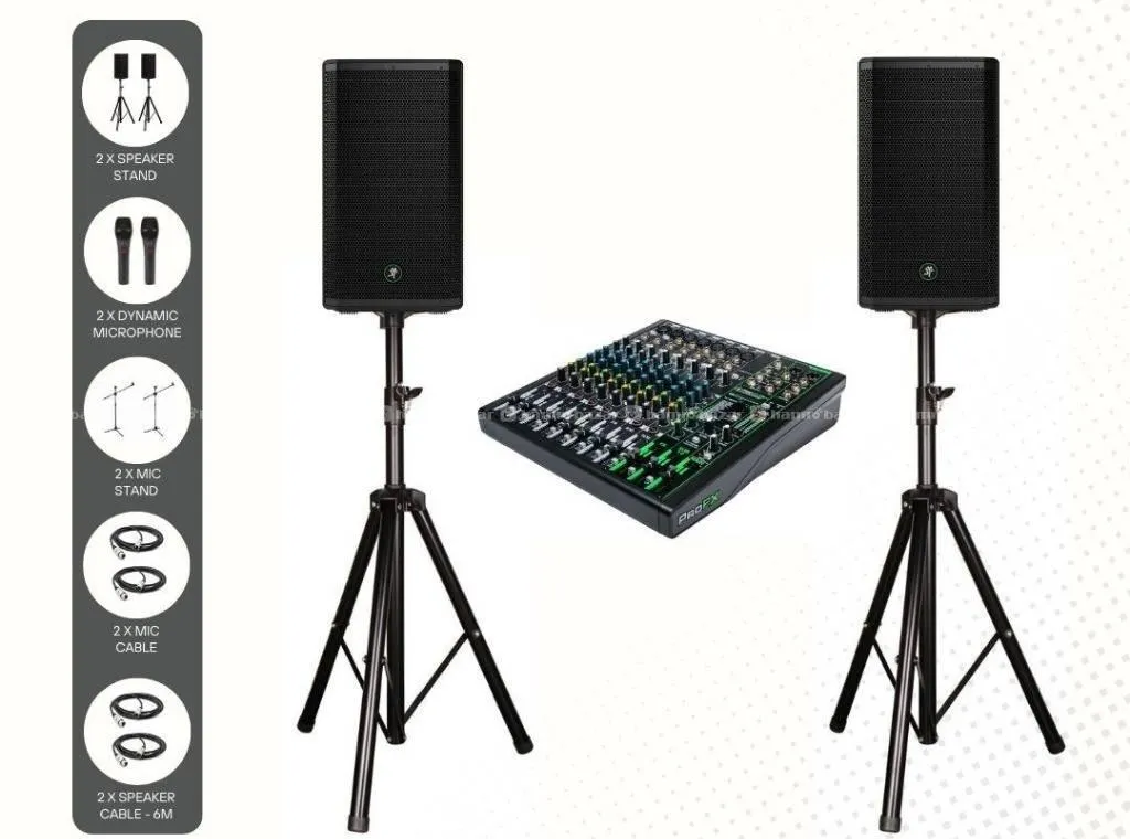 Mackie Thrash212 powered speaker with full package
