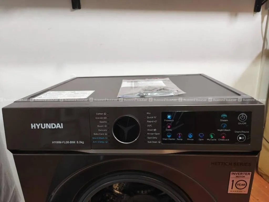 HyundaiWashing Machine , 8 Kg BLDC Inverter Motor 2