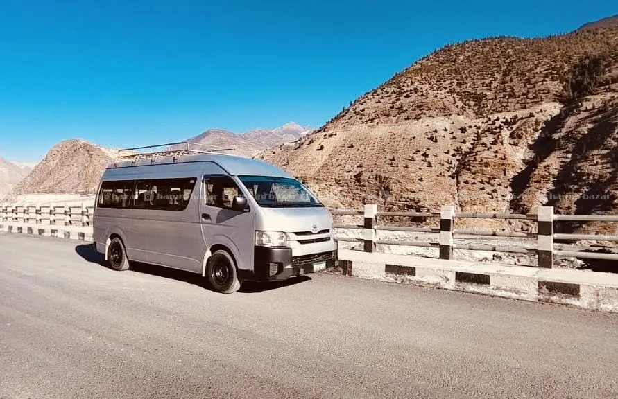 Muktinath Darshan Toyota Hiace Van Rental Service.
