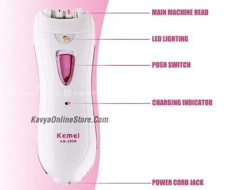 Kemei KM290R Rechargeable Women Epilator Shaver 2