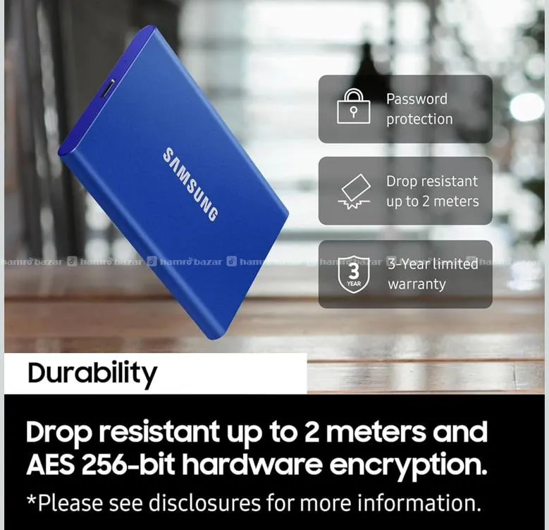 Samsung T7 2TB SSD Grey:Brand New,only seal broken 7