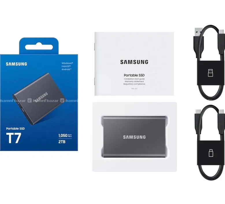 Samsung T7 2TB SSD Grey:Brand New,only seal broken 4