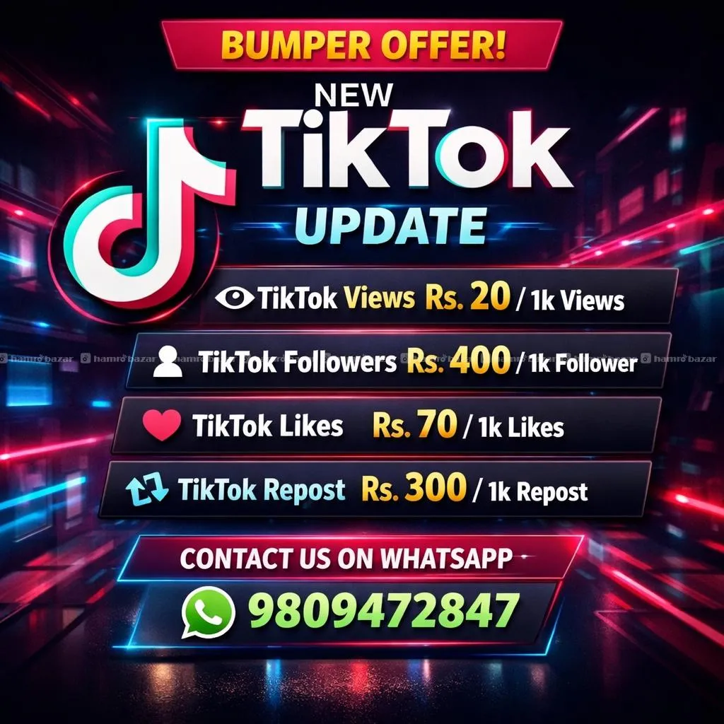 Tiktok likes, Tiktok views, Tiktok followers