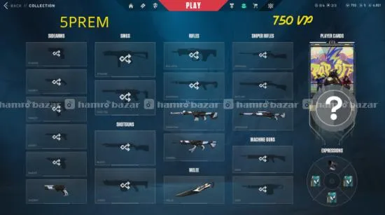 5 perms valorant account