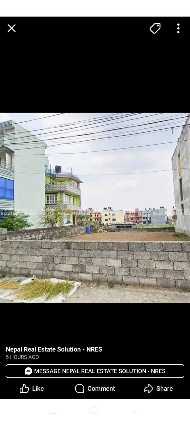 chandageri 8 satungal road ma 9aana plot sale ma