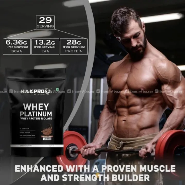 Nakpro Platinum 100% Isolate Whey 1kg – Flavoured. 2