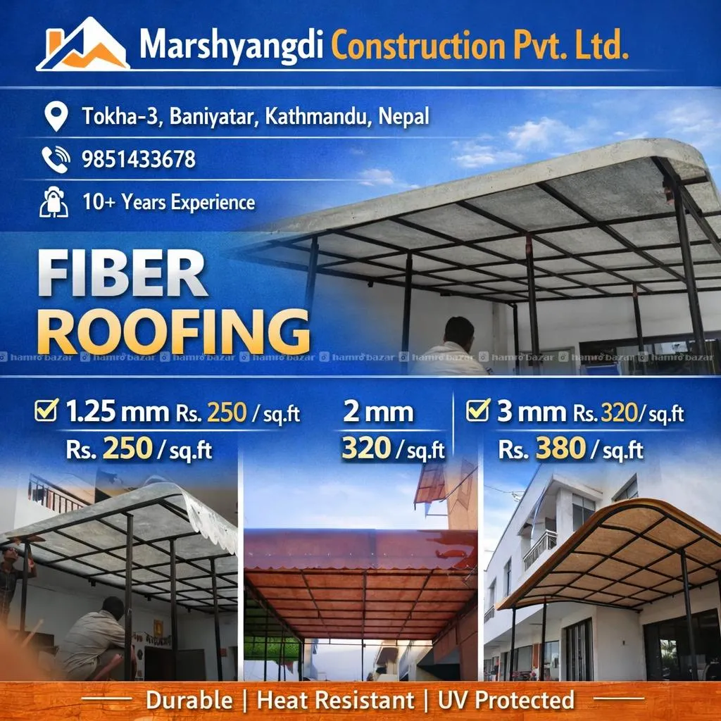 UPVC / transparant / fiber/ jasta  Roofing in KTM 2