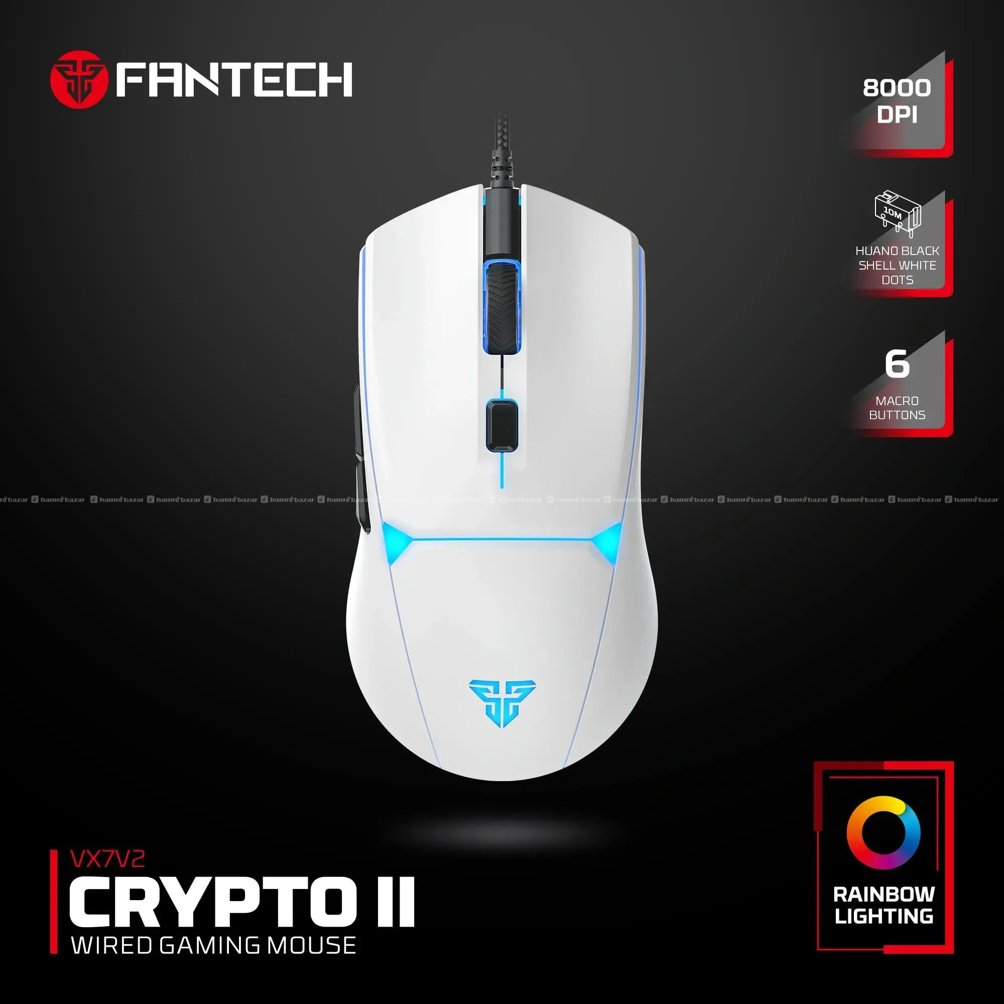 Fantech VX7V2 Crypto II Gaming Mouse, 8000 DPI 1