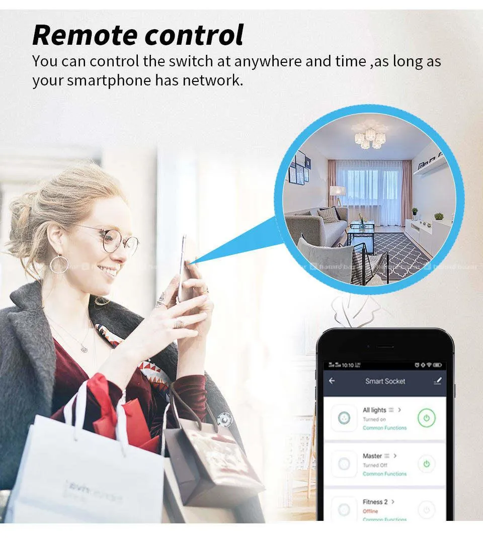 Zigbee Tuya Wifi Socket Plug works with Alexa 6