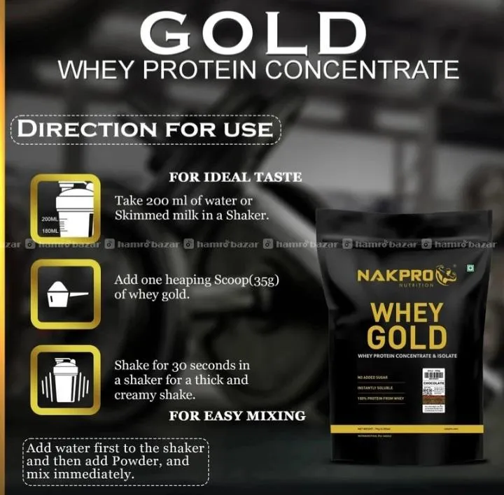 NAKPRO WHEY GOLD 100%PERFORM CONCENTRATE PROTEIN. 2