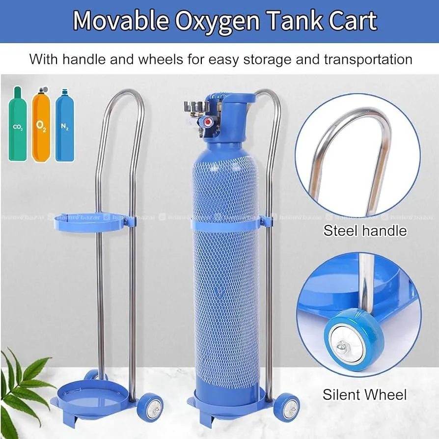 10liter oxygen sylinder with aluminum trolley 3